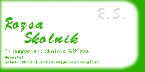 rozsa skolnik business card